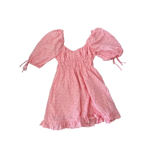 knee length dresses for ladies Peachy Keen Eyelet Mini Dress – wander boutique main image 0